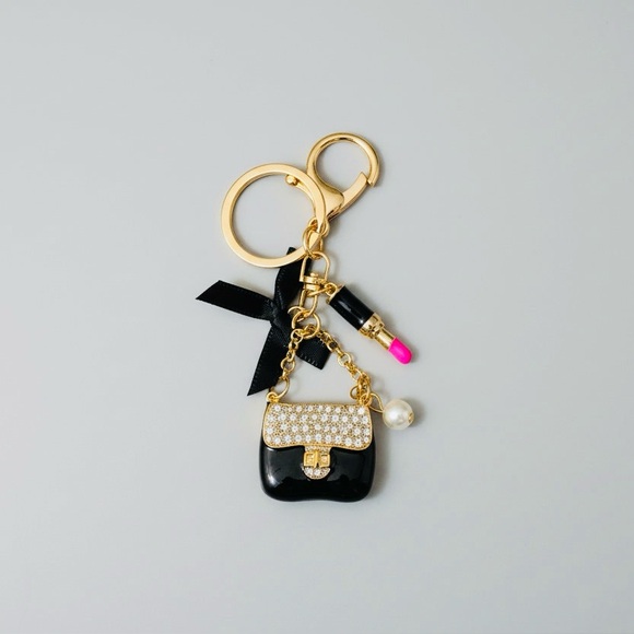 Accessories - Mini Chain Purse Bag Charm- Black